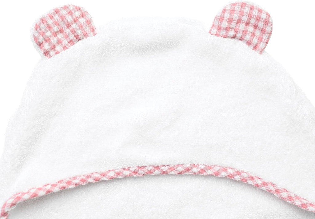 Premium Boutique Baby Towels for Girls - Hooded Girl Towel & Washcloth Set - Organic Viscose Made from Bamboo Baby