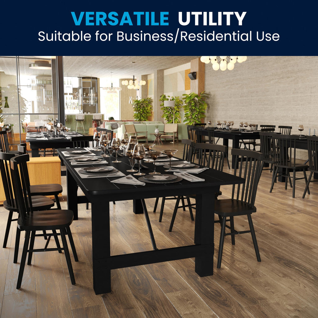 Hercules 96x40 in Locking Folding Table, Black