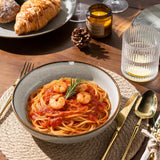 Dinnerware Sets for 6, 24 Pieces Stoneware Plates and Bowls Set with Reactive Glaze