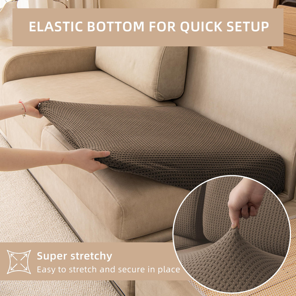 Sofa Cushion Covers, Stretch Sectional Couch Slipcovers Washable