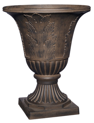 Exquisite Oakmont Resin Urn Planter - Timeless Plant Urn for Floral Displays (21" Onyx)