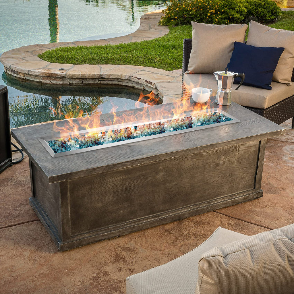 72 by 6-Inch Linear Gas Fire Pit Burner Pan