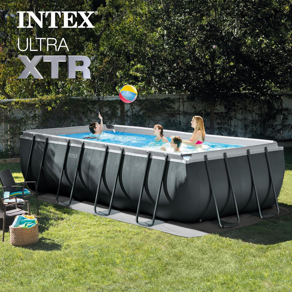 Ultra XTR 18ft x 9ft x 52in Above Ground Swimming Pool Set w/Pump | 26355EH - 1500 GPH Sand Filter Pump, Ladder, Pool