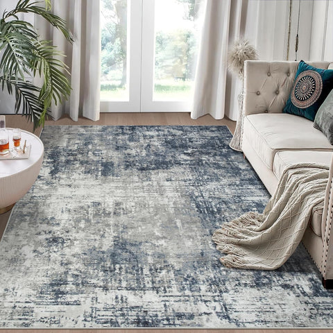 5x7 Area Rugs for Living Room Rug Washable: Modern Rug for Dining Room Bedroom Carpet Non Slip Low Pile 5 by 7 Indoor