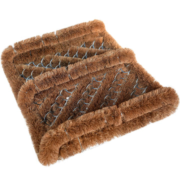 Natural Coir Boot Scraper Door Mat - 13 x 12 inch