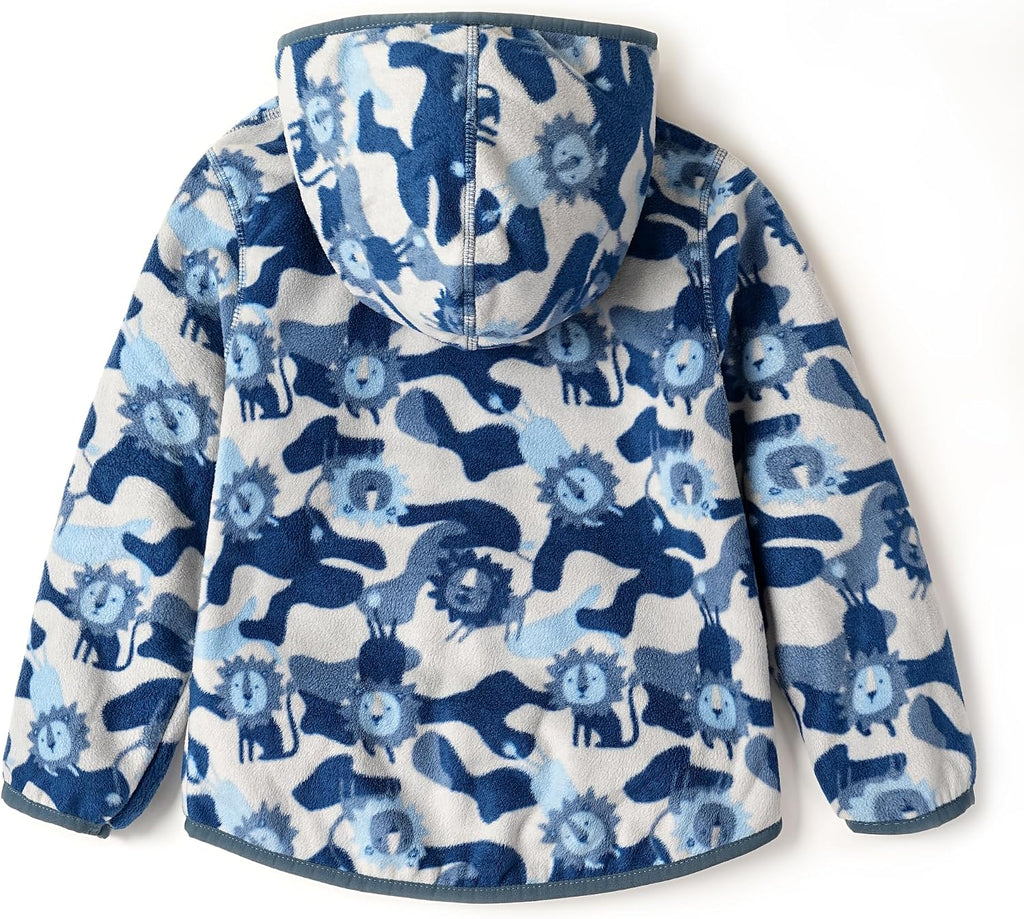 Boys Girls Polar Fleece Jacket with Hood Toddler Coat 2-12 Years