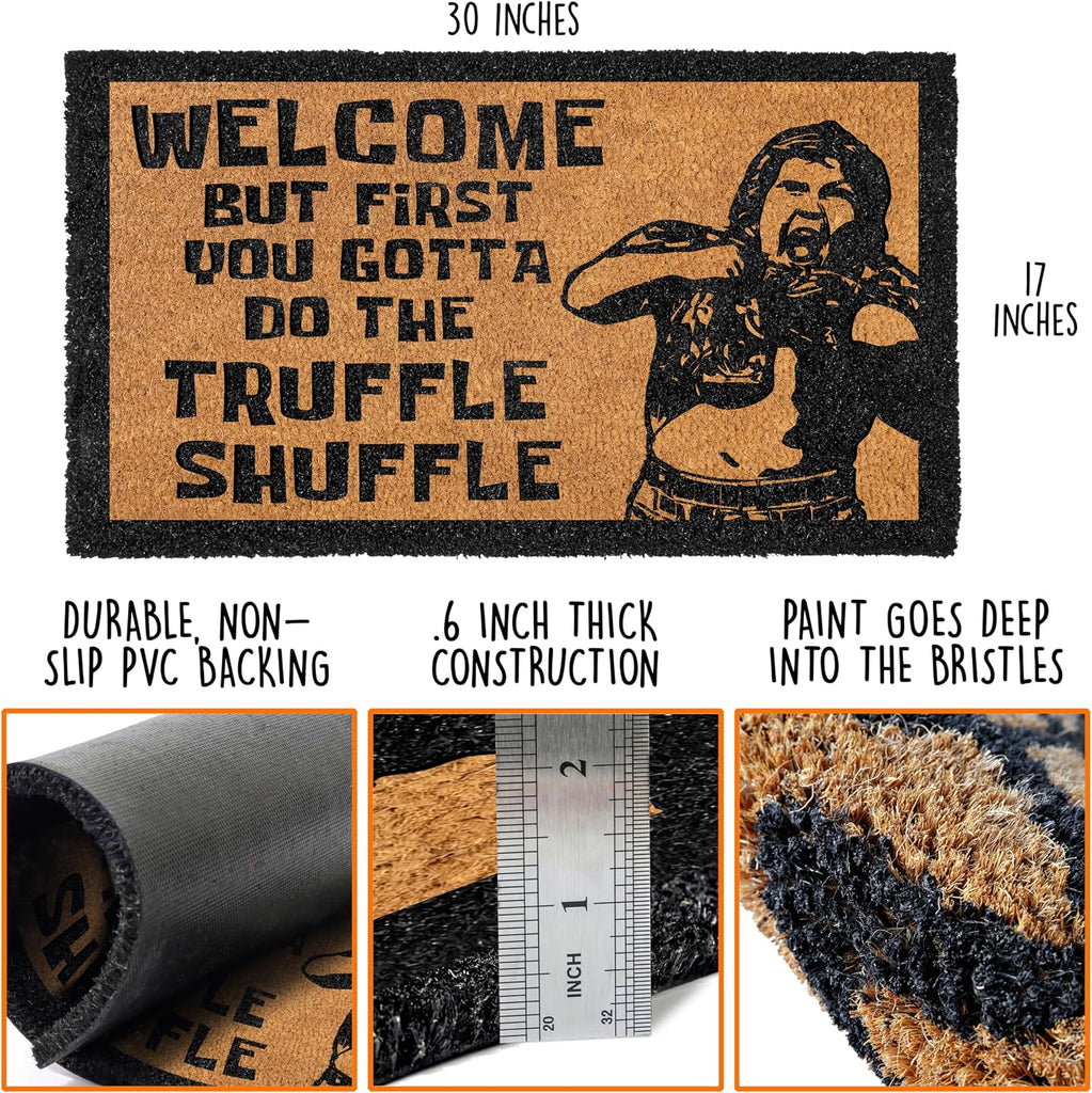 First You Gotta Do The Shuffle Doormat Outdoor 30x17 Inch Funny Welcome Mat | Funny Home Decor, Fan-Inspired Design