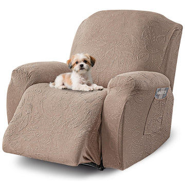 Recliner Chair Covers, Stretch Recliner Covers Washable, Taupe, 1 Seater