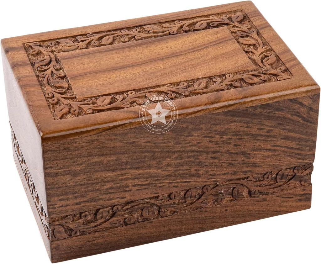 SIC Pet Urns for Dogs Ashes - Small Wooden Cremation Urn Box for Dog Cat & Puppy, Tree of Life Rosewood Funeral