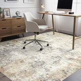5x8 Area Rug Living Room Rugs - Washable Neutral Modern Abstract Soft Thin Large Rug Indoor Floor No Slip Rug Carpet