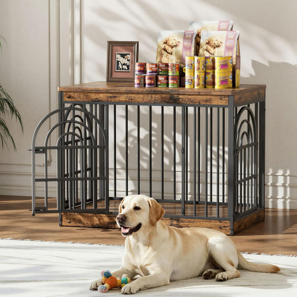 39" Wooden Dog Crate Furniture for Small Medium Large Dogs