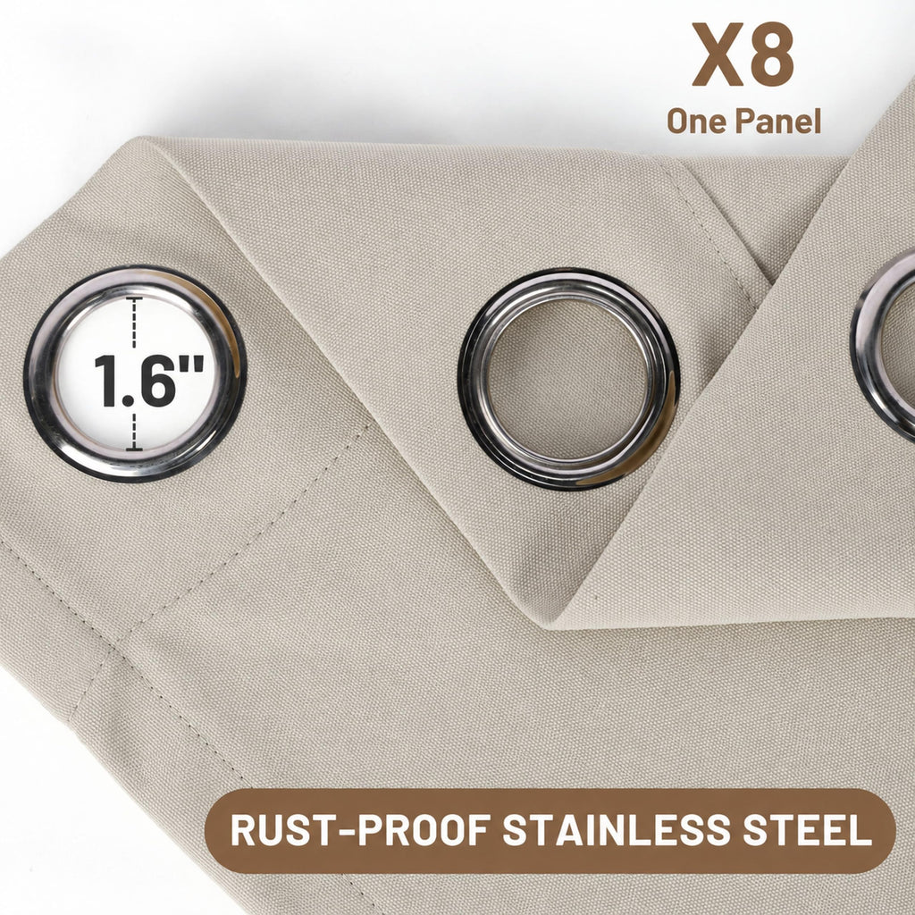 Waterproof Outdoor Curtains Privacy Thermal Insulated