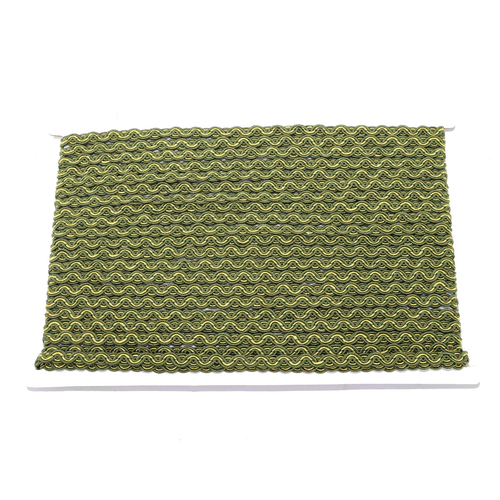 Braid Trim, Mix Green 3/8 inch 10 Yards Fabric Gimp Trim