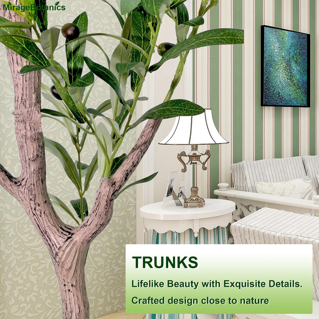 Artificial Olive Trees Indoor,Faux Olive Tree with White Planter Pot,Artificial Plants Lifelike Fruits MeetingRoom