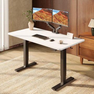 1'' Thick One-Piece 55 x 28'' Height Adjustable Standing Desk