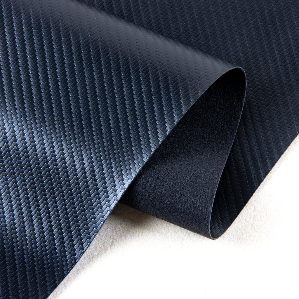 Black Faux Leather Sheet for Handicraft Making, Textured Surface&Cotton Backing, 36x53 Inch, 0.8mm Thick, for Leather