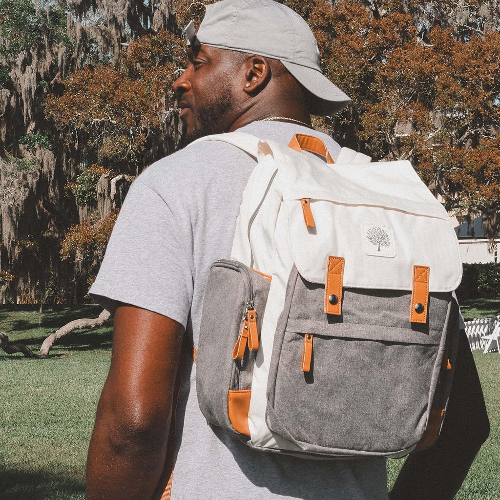 Diaper Bag Backpack with Changing Pad - Cream