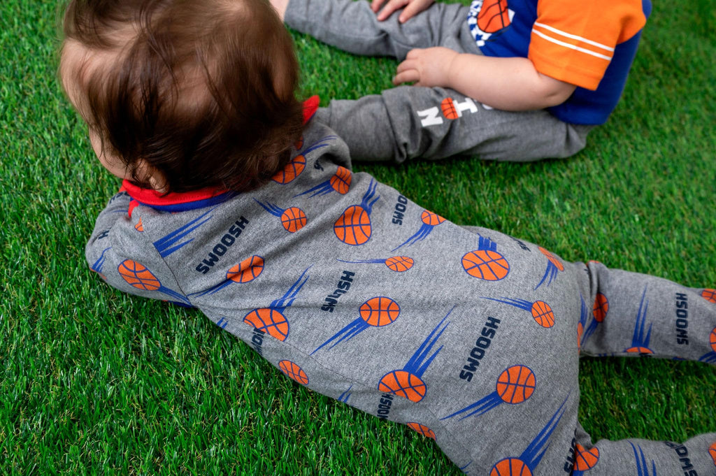 5-Piece Layette Sport Set Gift Bundle for Babies & Infants | (Basketball, )
