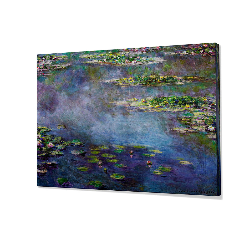 Water Lilies, 1906 02 By Claude Monet Canvas Prints Wrapped Gallery Wall Art | Stretched and Framed Ready to Hang
