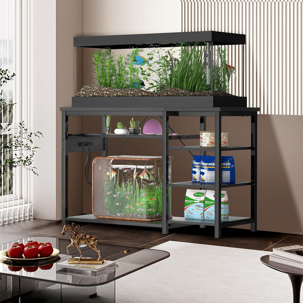 20-29 Gallon Fish Tank Stand With Power Outlets for Aquarium Stand