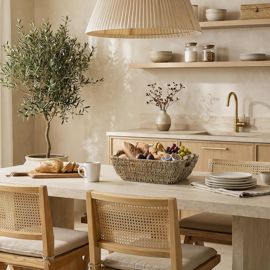 Wicker Baskets for Shelves, Seagrass Storage Baskets, 2 Pack