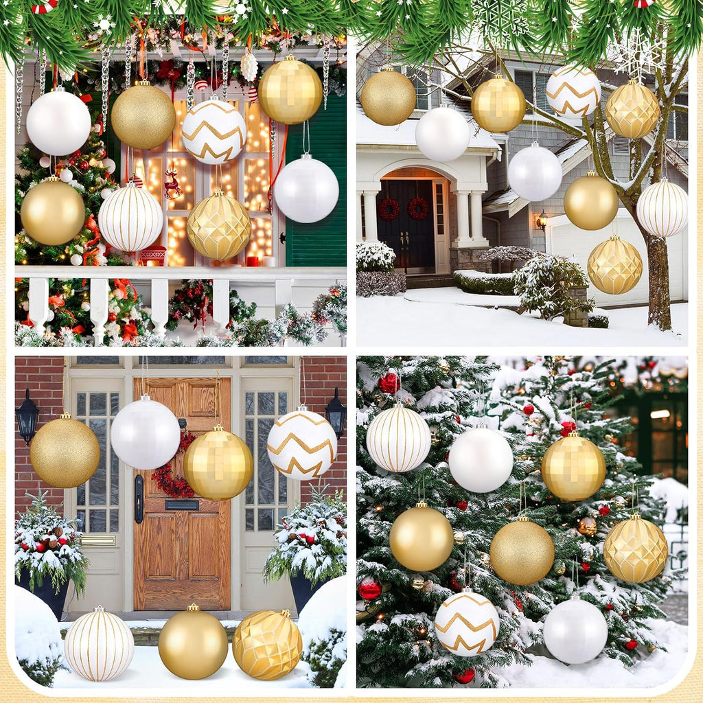 8 Pack Christmas Ball Ornaments 6 Inch Tree Decorations,Bright