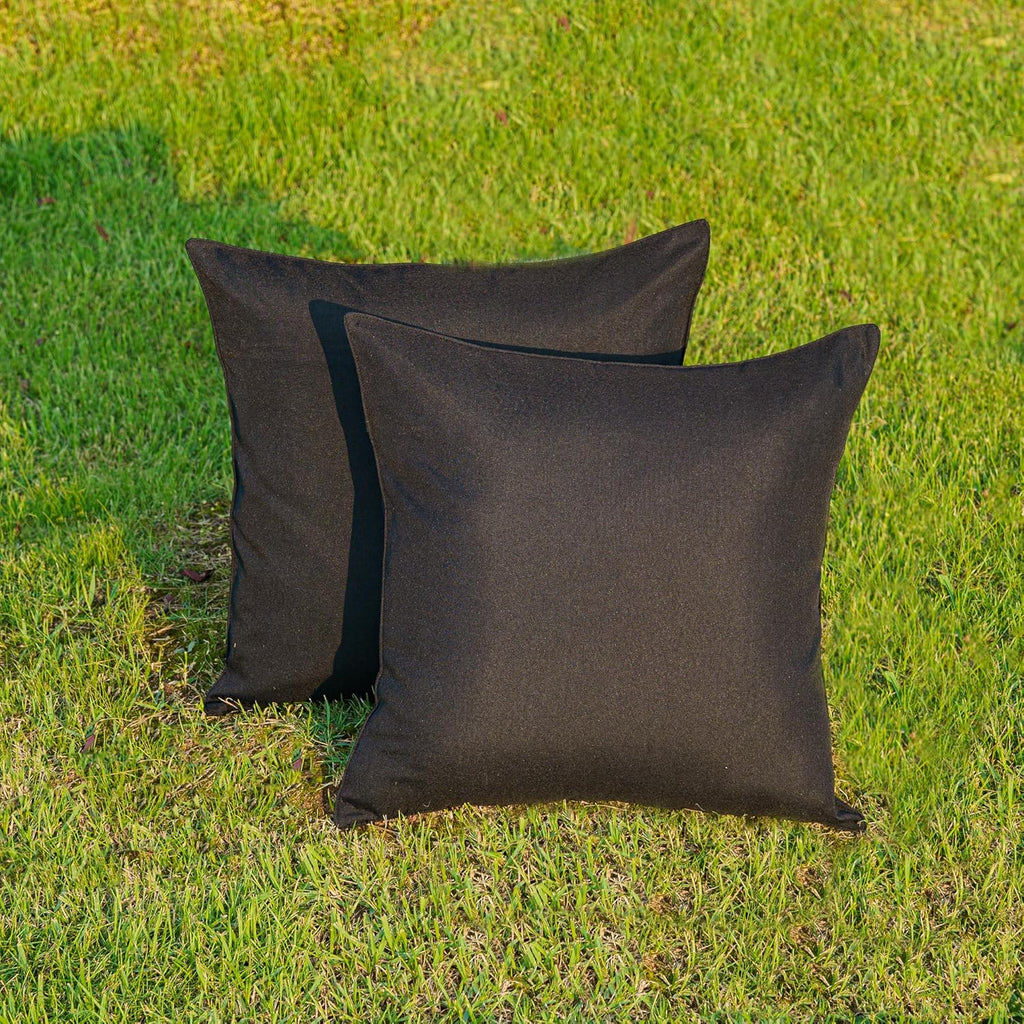 Outdoor Waterproof Throw Pillow Covers Set of 2 Decorative Farmhouse Garden Pillowcase Solid Cushion Cases