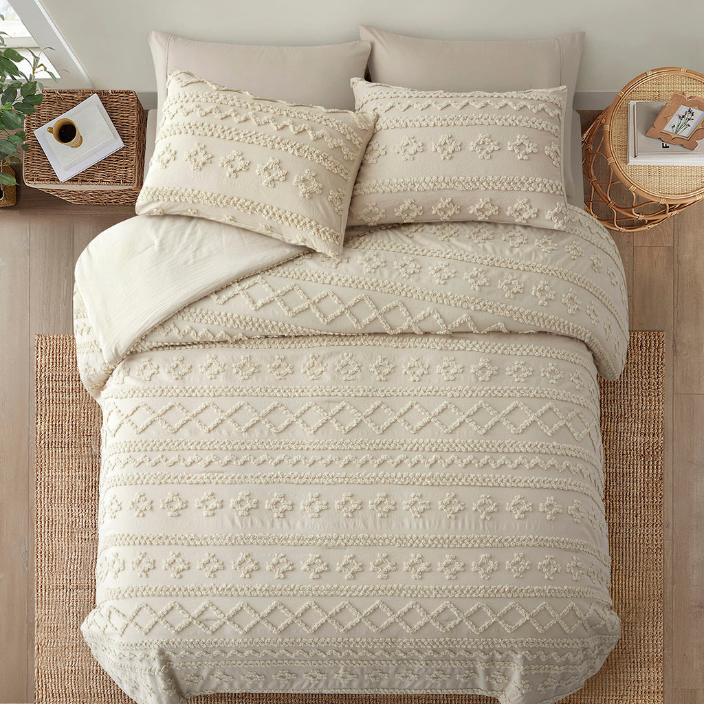 King Comforter Set, Tufted Boho Bedding Sets