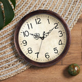 Wall Clock 14 Inch Vintage Wall Clocks Battery Operated Quartz Silent Non-Ticking Large Retro Rustic Style Decorative