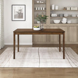 55.5" Dining Table for 4, Modern Rectangular Dining Room Table, Wood Dining Table, Modern Wood Table with Solid Wood