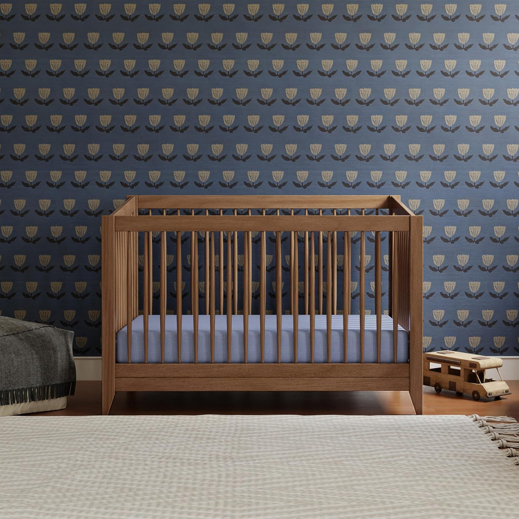 Sprout 4-in-1 Convertible Baby Crib, Natural Walnut | GREENGUARD Gold Certified, Converts to Toddler Bed, Daybed &