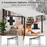 10' x 10' Lean to Gazebo, Hard Top Outdoor Pergola with Roof - Image 3