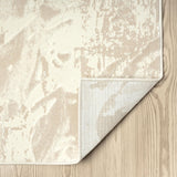 Abani Terra Cream 5' x 8' Area Rug for Living Room, Bedroom - Abstract Wavy Pattern - Durable & Easy to Clean