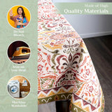 Table Cloth Square Table 100% Cotton 54 x 54 Inches Fall Tablecloth Reusable Everyday Use for Thanks