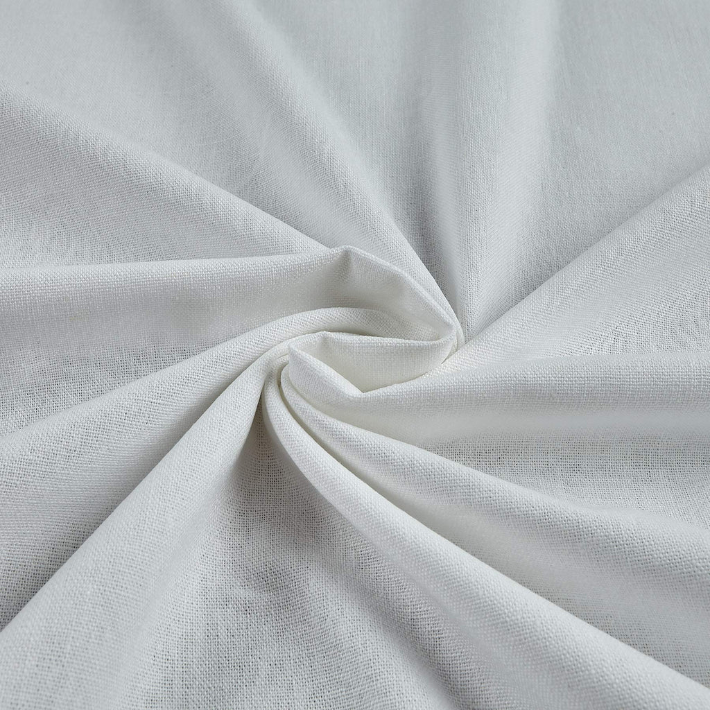 Rayon Linen Blend White, Fabric by the Yard
