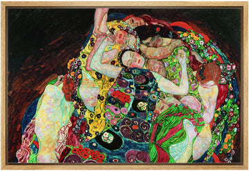 Framed Canvas Print Wall Art The Virgins (Sleeping Women) Gustav Klimt Classic Illustrations Fine Art Decorative