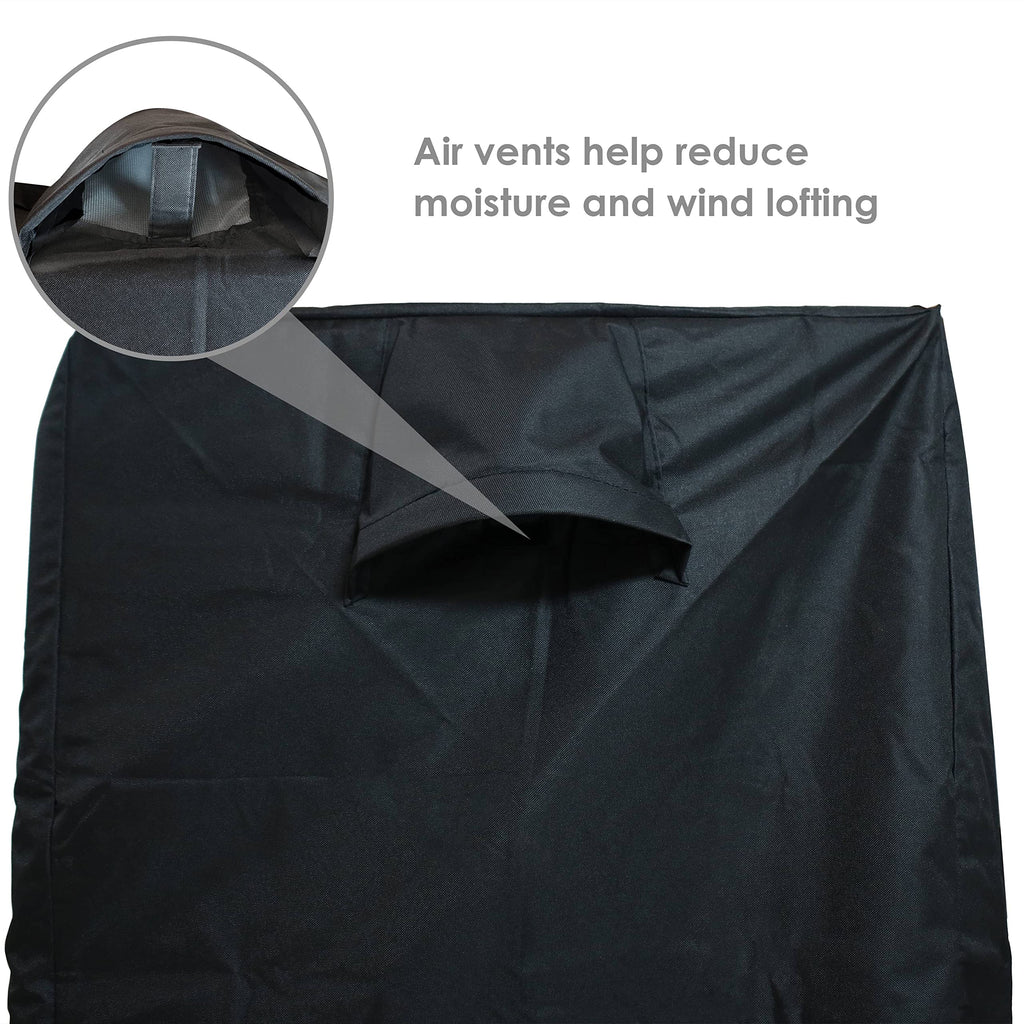 5-Foot Firewood Log Rack Cover with PVC Backing, Black