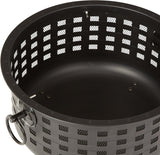 27 inch Steel Round Lattice Fire Pit, Easy to Assemble - Image 3