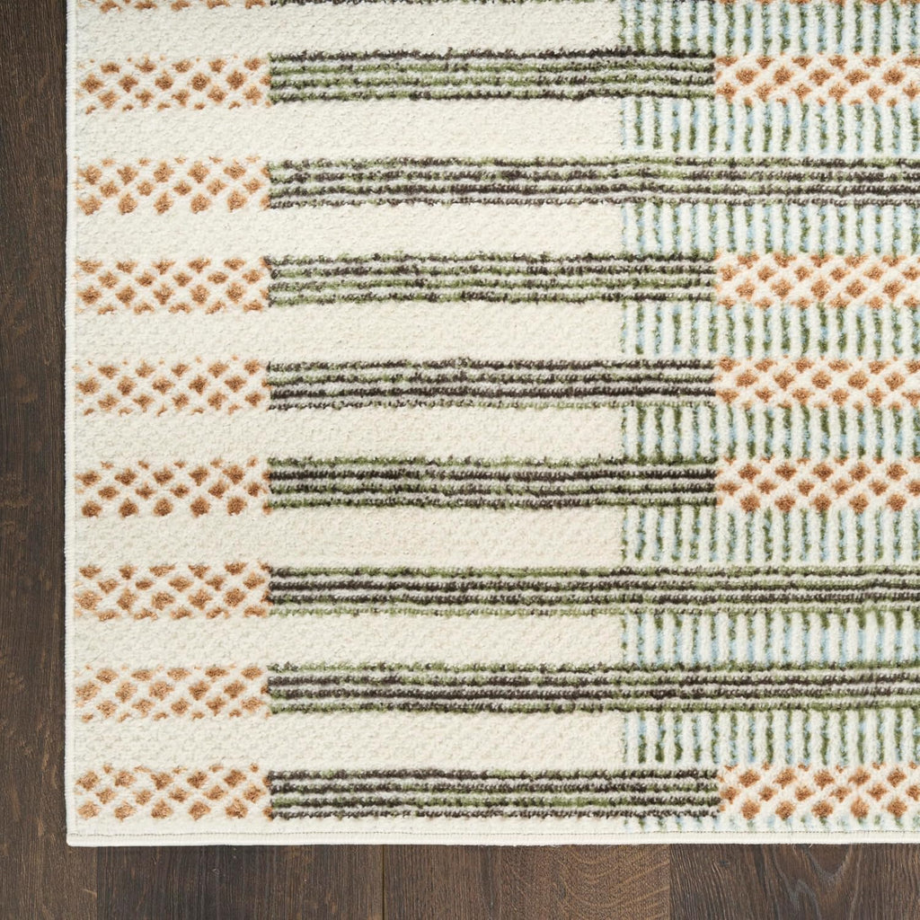 Home Nordic Ivory Multicolor Area Rug - Easy Clean, Non Shedding, Bed Room, Living Room, Dining Room