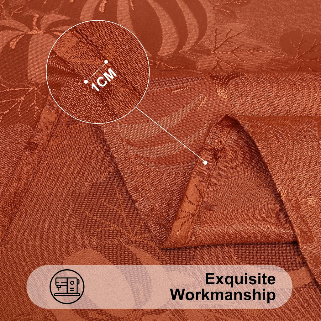 60x84 Inch Thanksgiving Jacquard Rectangle Table Cloth for Fall