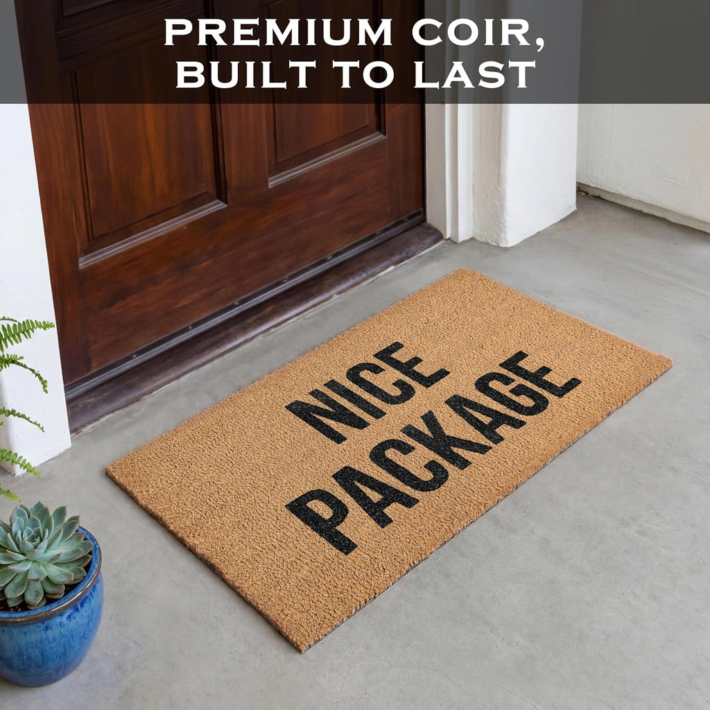 Nice Package Doormat 30x17 Inch, Welcome Mat Outdoor Funny Front Door Mat | Funny Home Decor, Conversation Starter