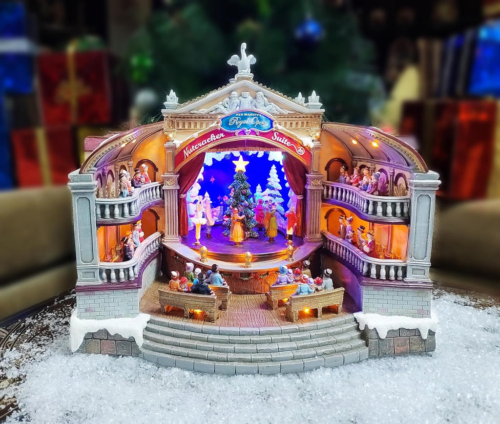 Christmas Village Centerpiece Decor, featuring LED Lights (Opera House)