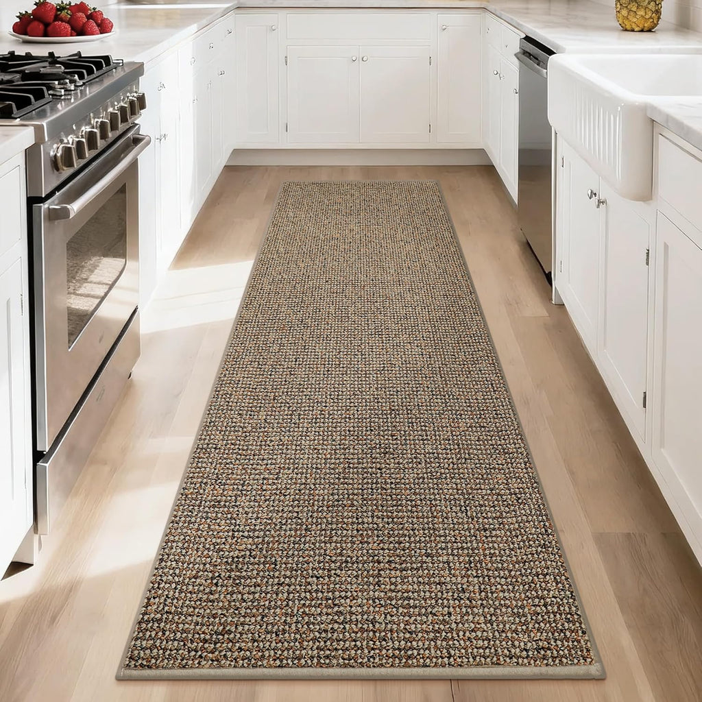 Hallway Runner Rugs 2x6, Hallway Rug Non-Slip Washable, Taupe | (Rolled-Up NO Creases) Runner Rug Absorbent Stain