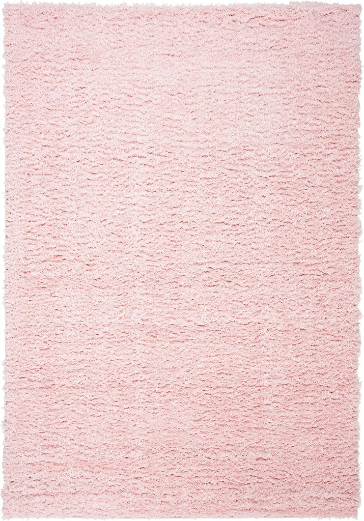 Madrid Shag Collection Area Rug - 5'3" x 7'6", Blush, Solid Design, Non-Shedding & Easy Care, 1.6-inch Thick Ideal
