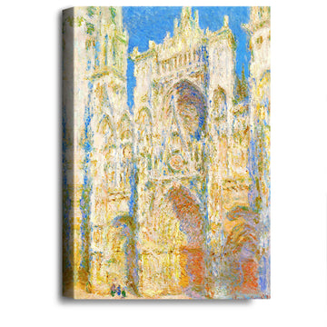 Rouen Cathedral, West Façade, Sunlight by Claude Monet, Canvas Print