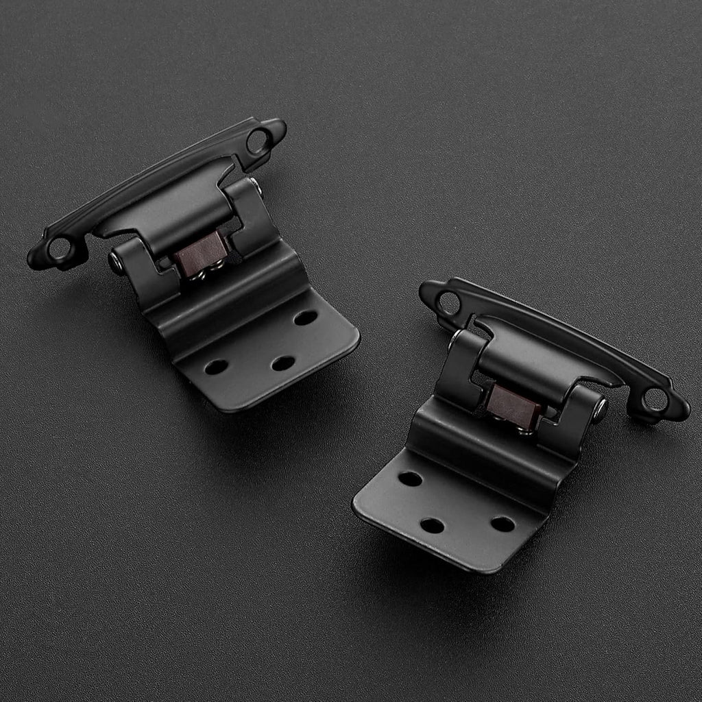 60 Packs (30 Pairs) 3/8" Inset Matte Black Cabinet Hinge, Self Closing Hinges /Furniture Cabinets & Doors. Decorative