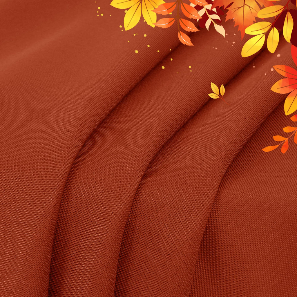 6 Pack Thanksgiving Round Tablecloth 90 Inch Burnt Orange