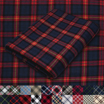 Textiles 25 Yard Bolt Blue & Red Tartan Plaid Flannel Fabric