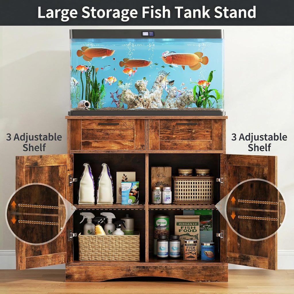 Fish Tank Stand for 20-29 Gallon, Aquarium Stand with Storage