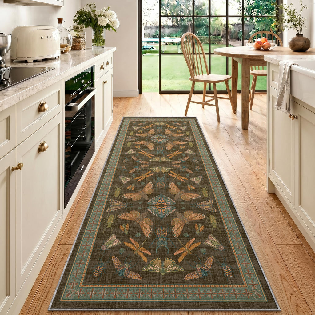 Runner Rug 2x6 Non Slip Kitchen Rugs Washable Insect Boho Runner Rugs Soft Indoor Floor Mat s, Laundry, Bathroom